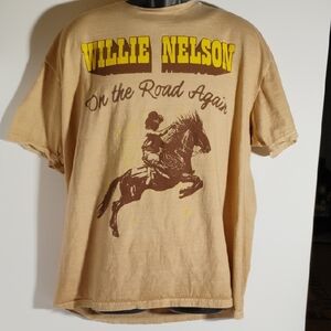 Willie Nelson On The Road Again Route 66 T-shirt
